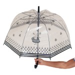 Parapluie automatique transparent , cloche thème "breton"